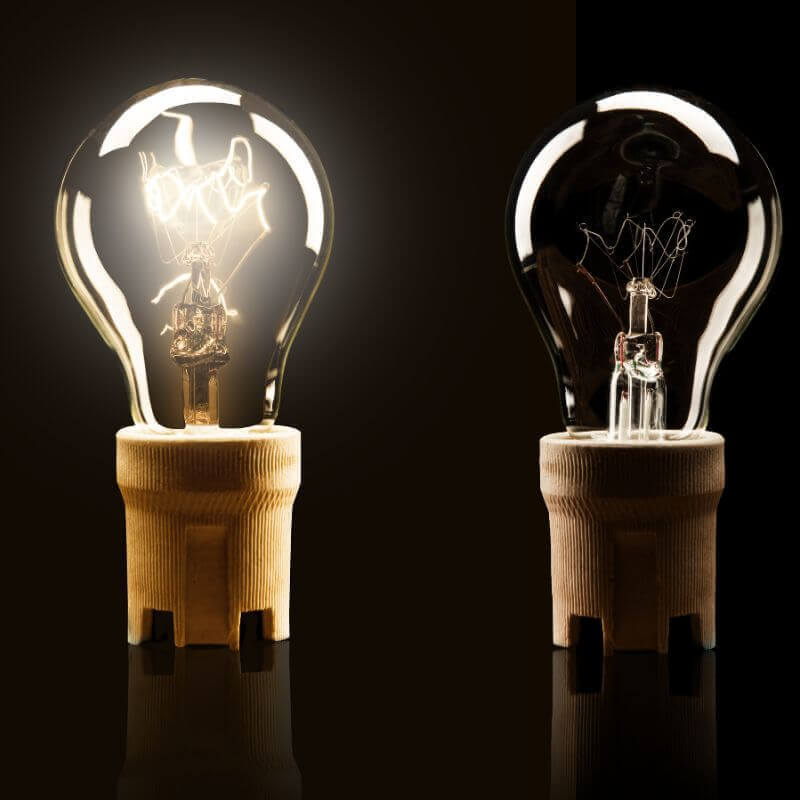 Glühbirnen On Off Beziehung Chance Licht