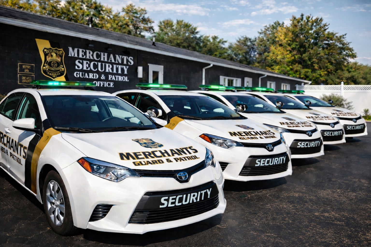 Merchants police cars