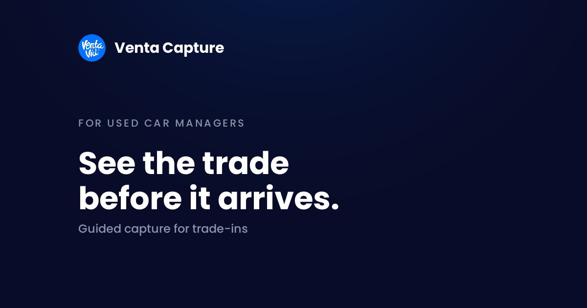 Online trade-in appraisal for car dealerships: guided capture banner