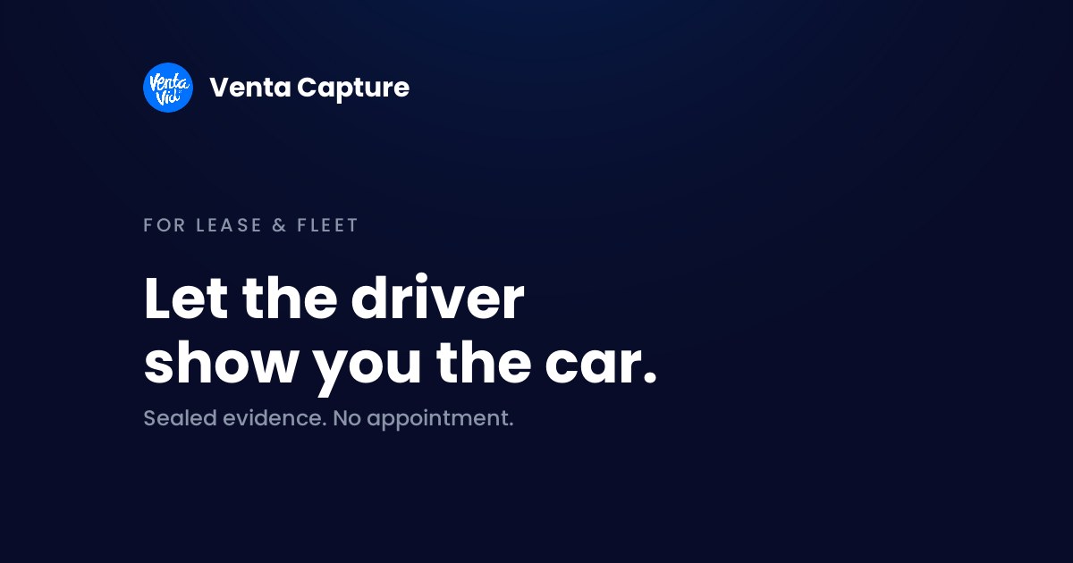 Lease return inspection by guided self-capture: a driver documents the car on their own phone