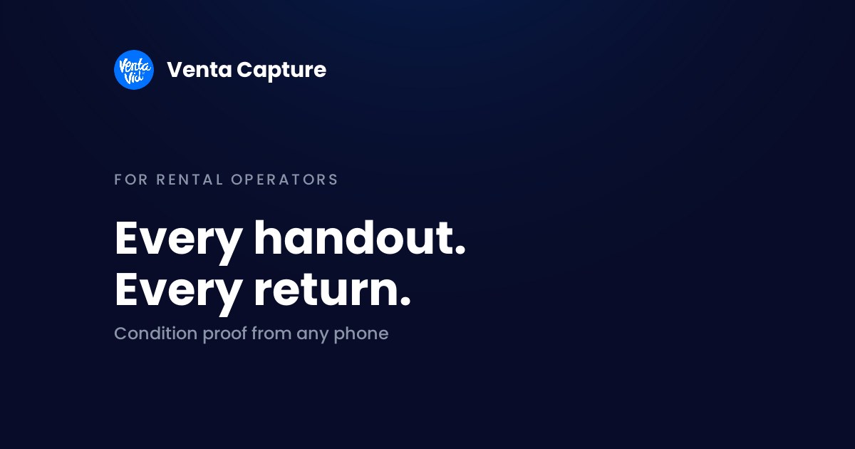 Rental condition report capture cycle for vehicle and equipment rental operators