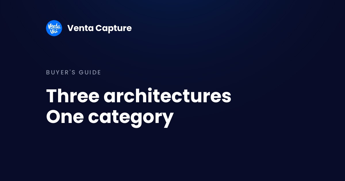 Remote inspection software buyer's guide banner: three architectures, one category
