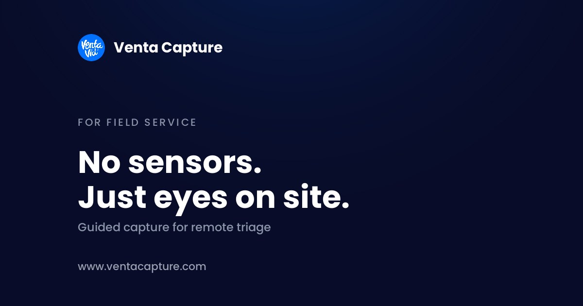 Remote diagnostics for field service without IoT sensors: an operator films a machine fault on their phone for a specialist to review