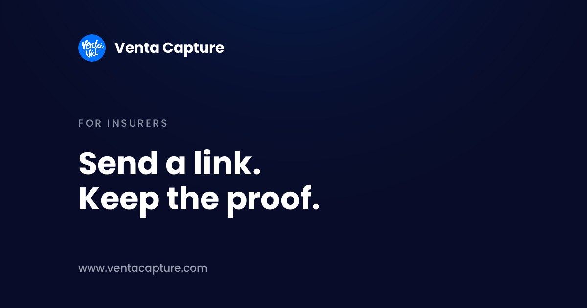 Virtual inspection insurance banner: send a link, keep the proof