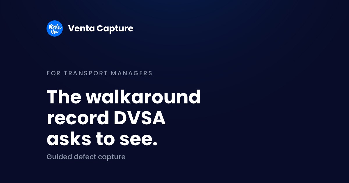 Digital HGV walkaround check records on the driver's own phone, guided step by step