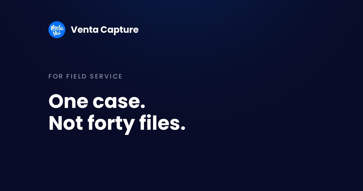 Structured service case for field service teams: guided video, photos, identifiers, fault codes and answers in one sealed record