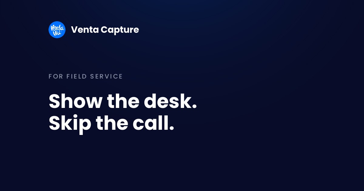 Field technician video updates: one guided flow instead of calls, chat photos and notes
