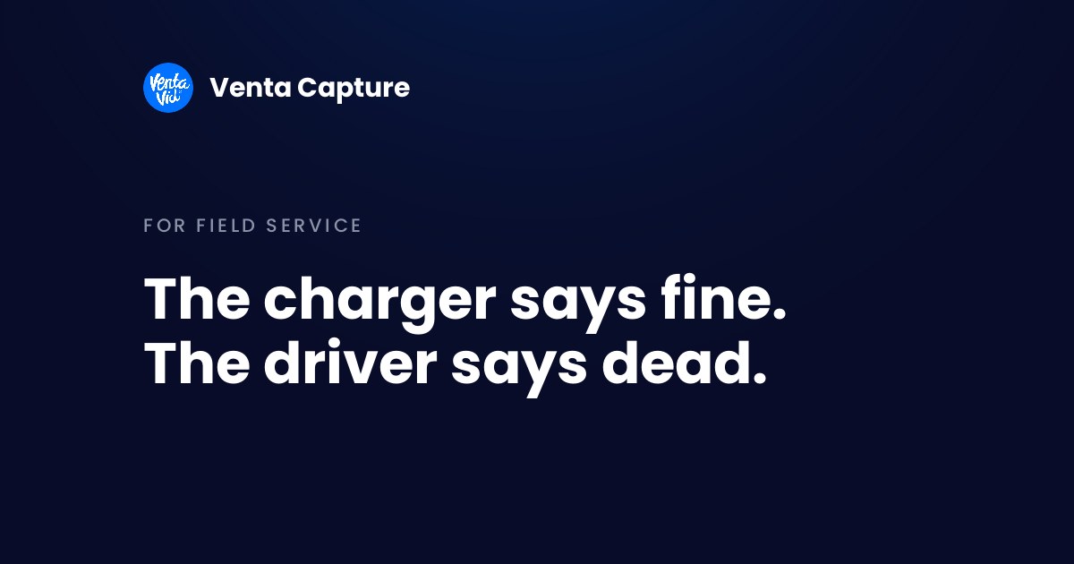 Remote EV charger fault diagnosis: a driver films the connector, cable and screen of a charge point for the operator's service desk