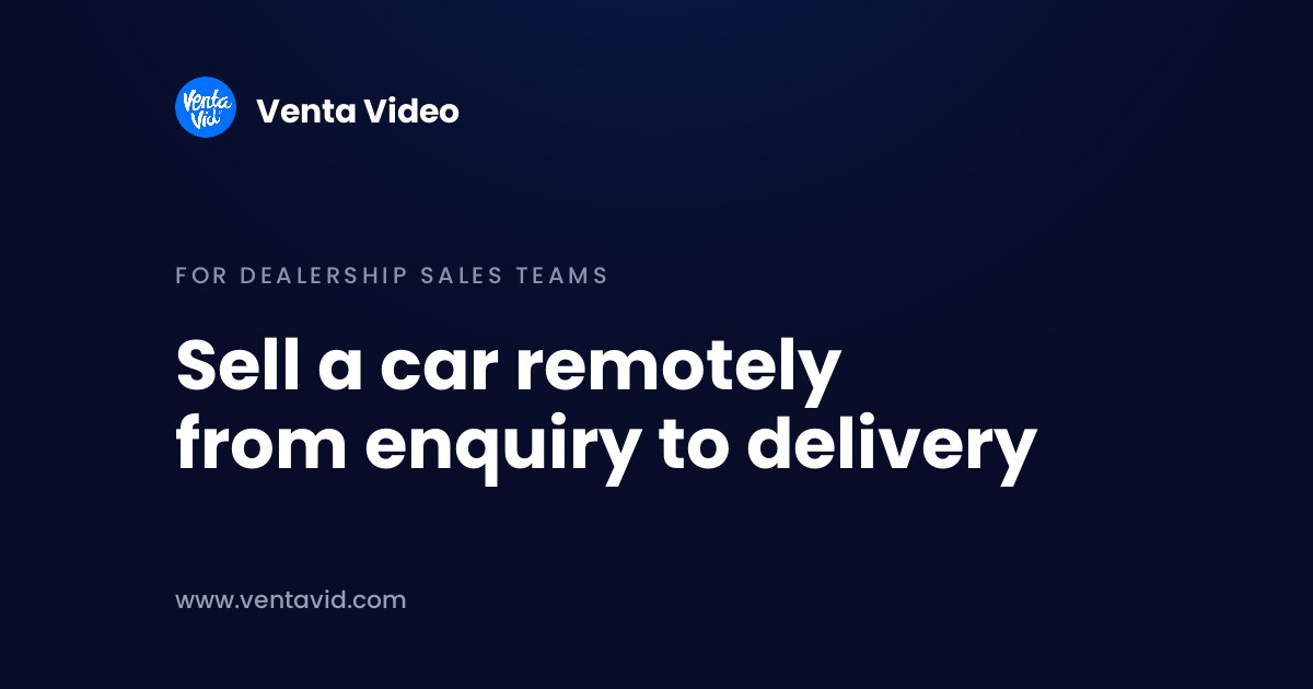 How to sell a car remotely banner: the buyer who never visits the showroom