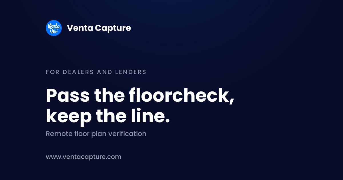 Floor plan audit: a lender verifying financed dealership inventory