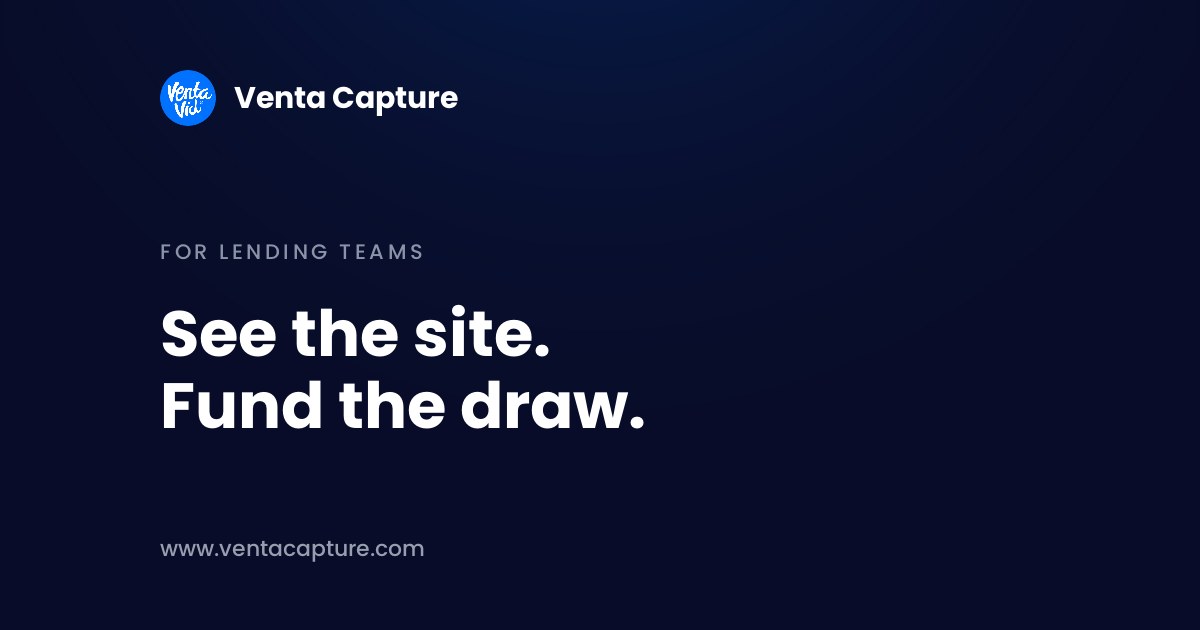 Site inspection software for lenders: Venta Capture comparison banner