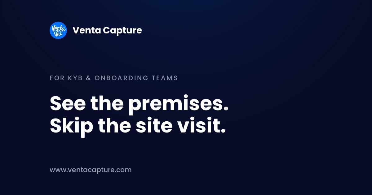 KYB site verification banner: see the premises without a site visit