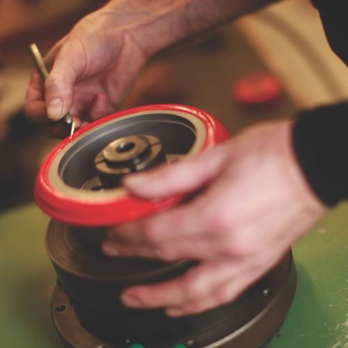 detailed work by hand on a custom superabrasive product