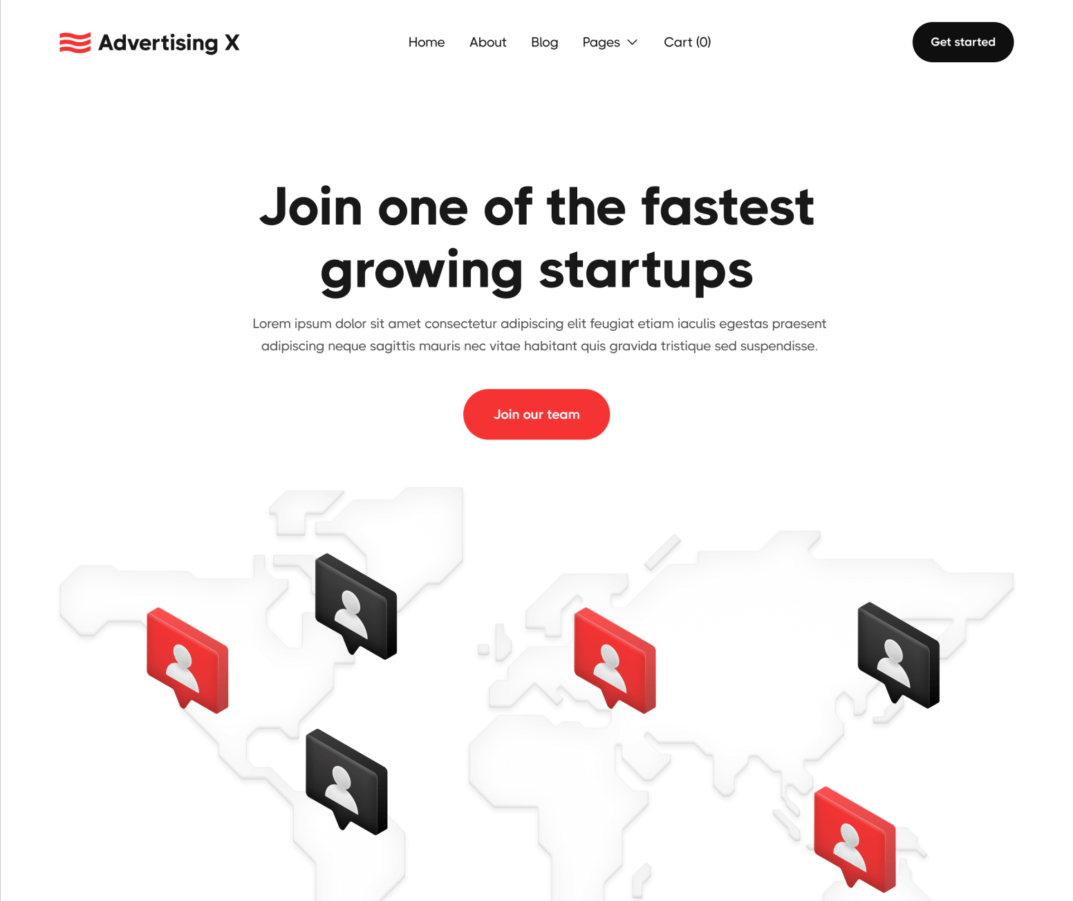 Advertising X - Careers Page - Modern Saas Webflow Template