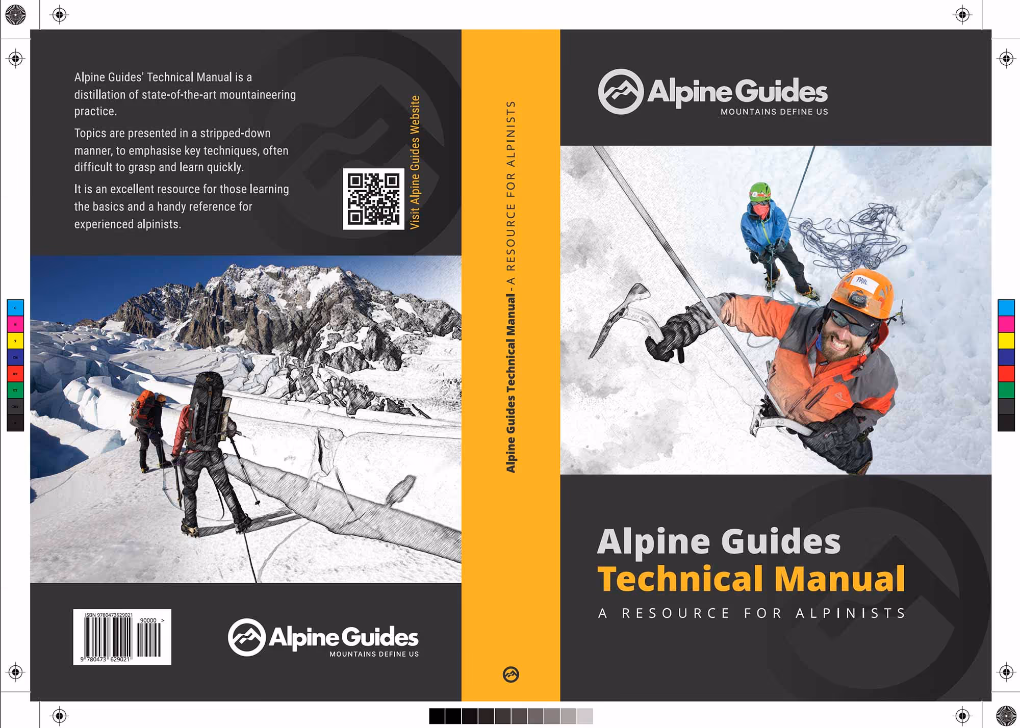 Alpine Guides NZ book cover design.
