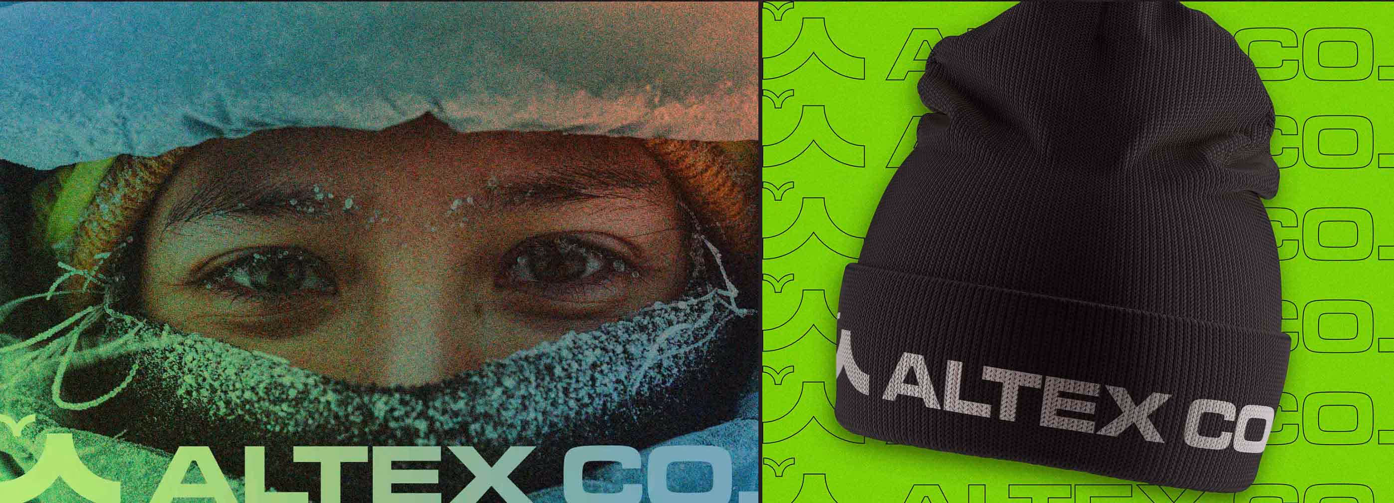 Altex Co. ad and clothing applications.