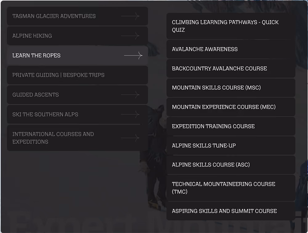 Alpine Guides design project