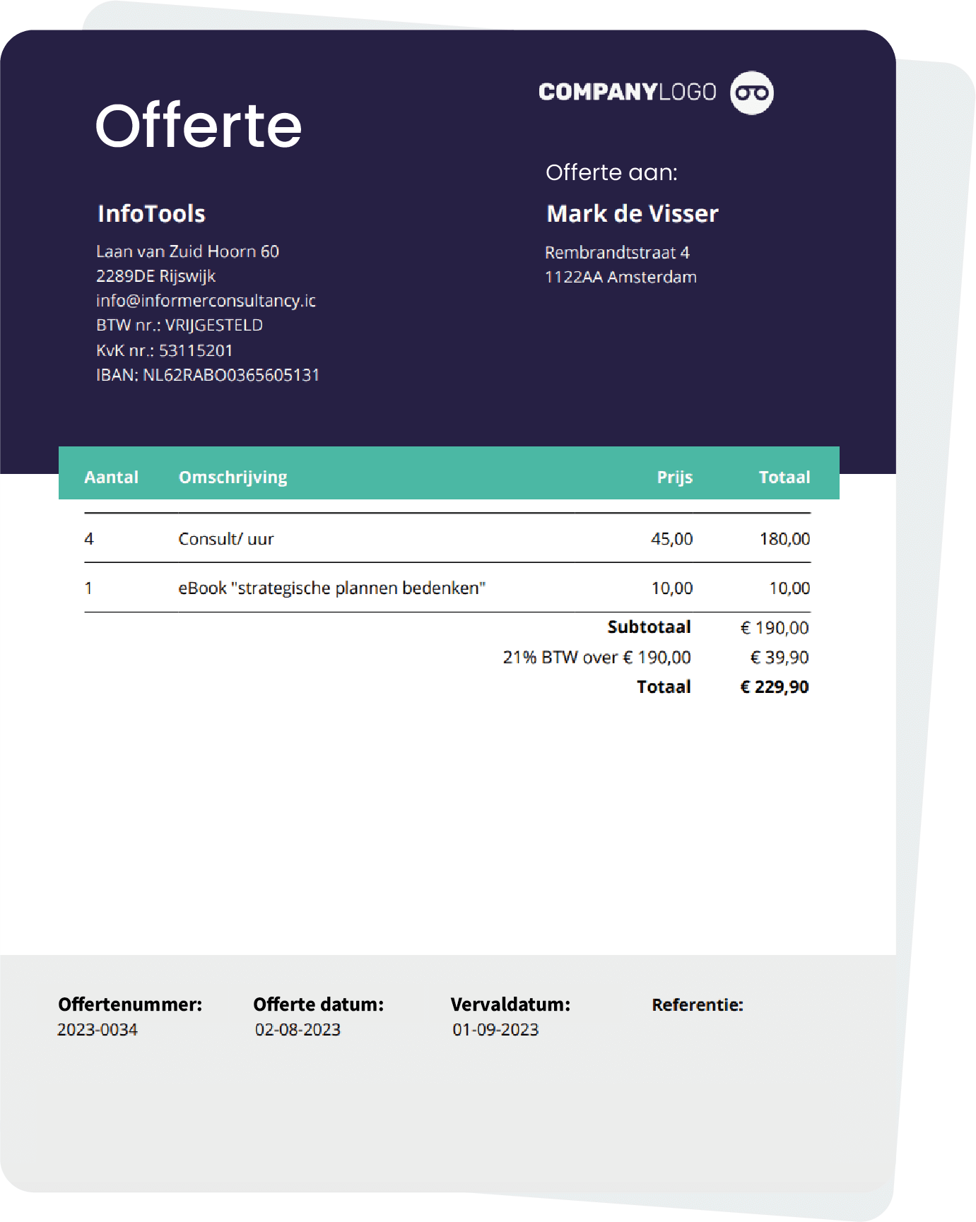offerte voorbeeld informer