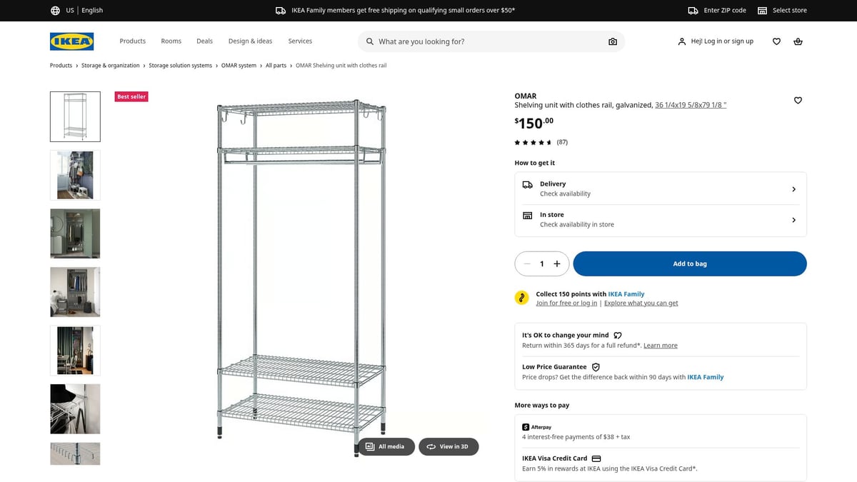 7 Innovative Garage Storage Solutions for 2026 - OMAR Shelving Unit with Clothes Rail