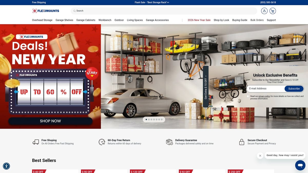 9 Essential Professional Garage Organizers for 2026 - Fleximounts Overhead Garage Storage Rack