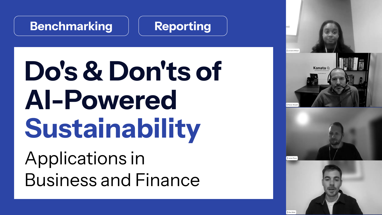 Webinar: Do's & Don'ts of AI-Powered Sustainability: Applications in Business and Finance