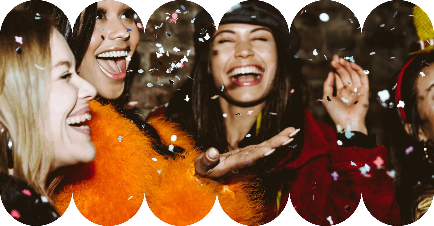 A vibrant nightlife scene with people having fun.