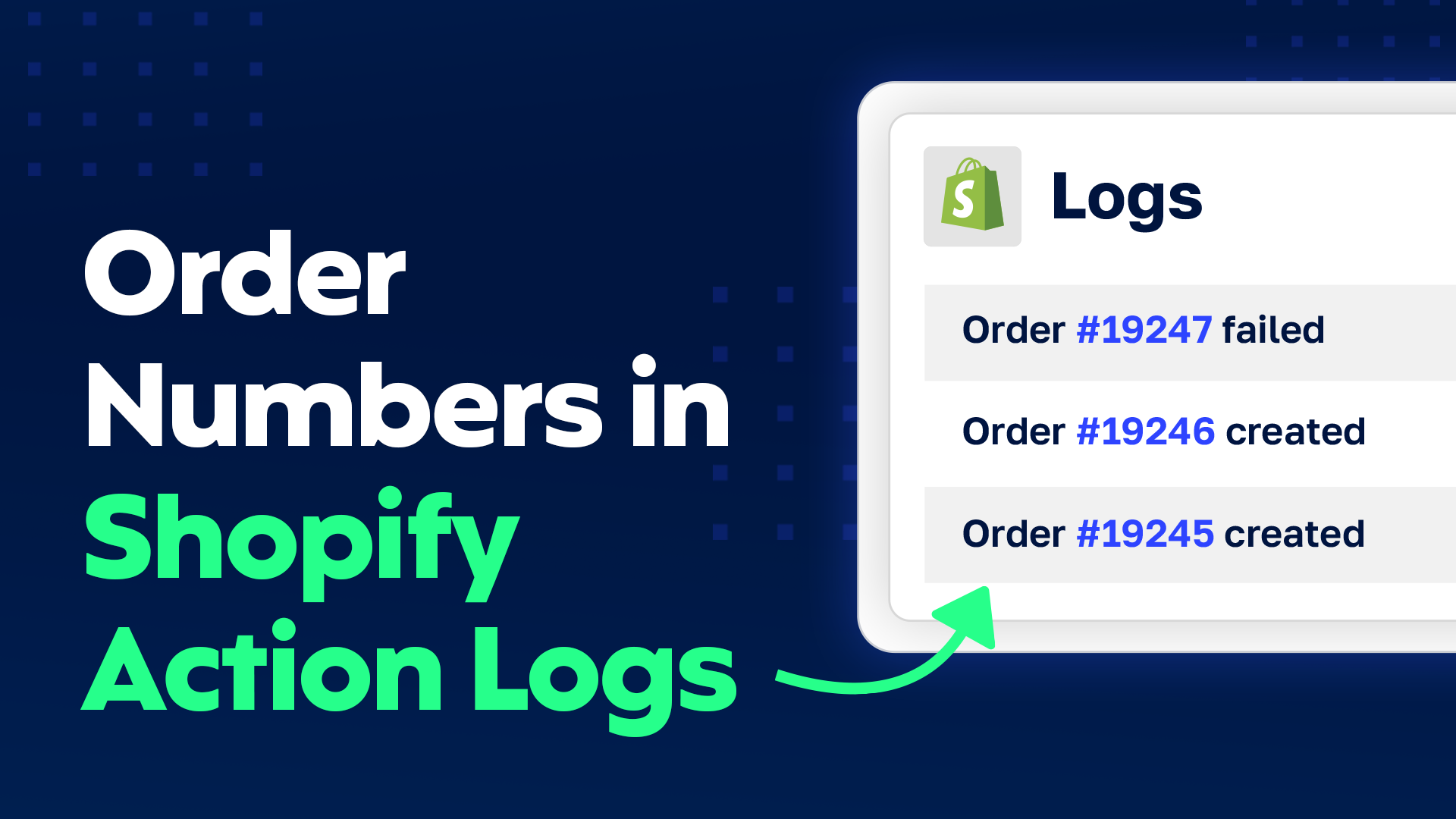 SamCart Order Number Added to Shopify Action Logs 