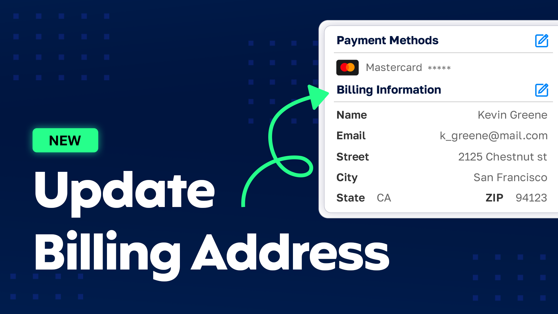 Easy Pay Direct - Update Billing Address when Updating Payment Method