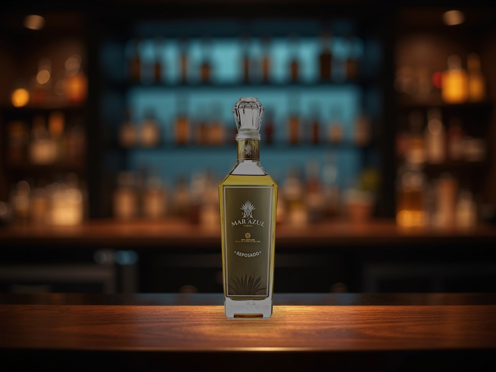 San Antonio tequila bar at night with warm light and bottles