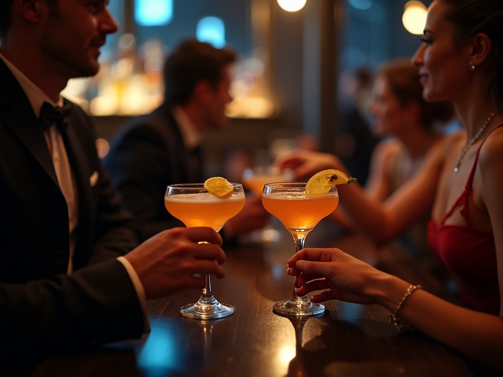 Mar Azul Tequila house pour at a craft bar with cocktail glassware