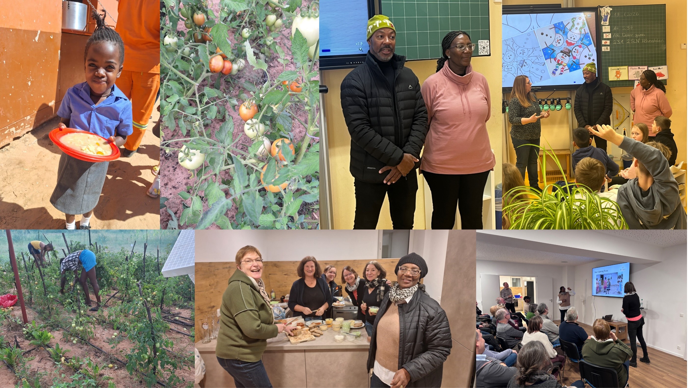 Gemüse, Ernte, Schulbesuch, Vortrag von der Reise