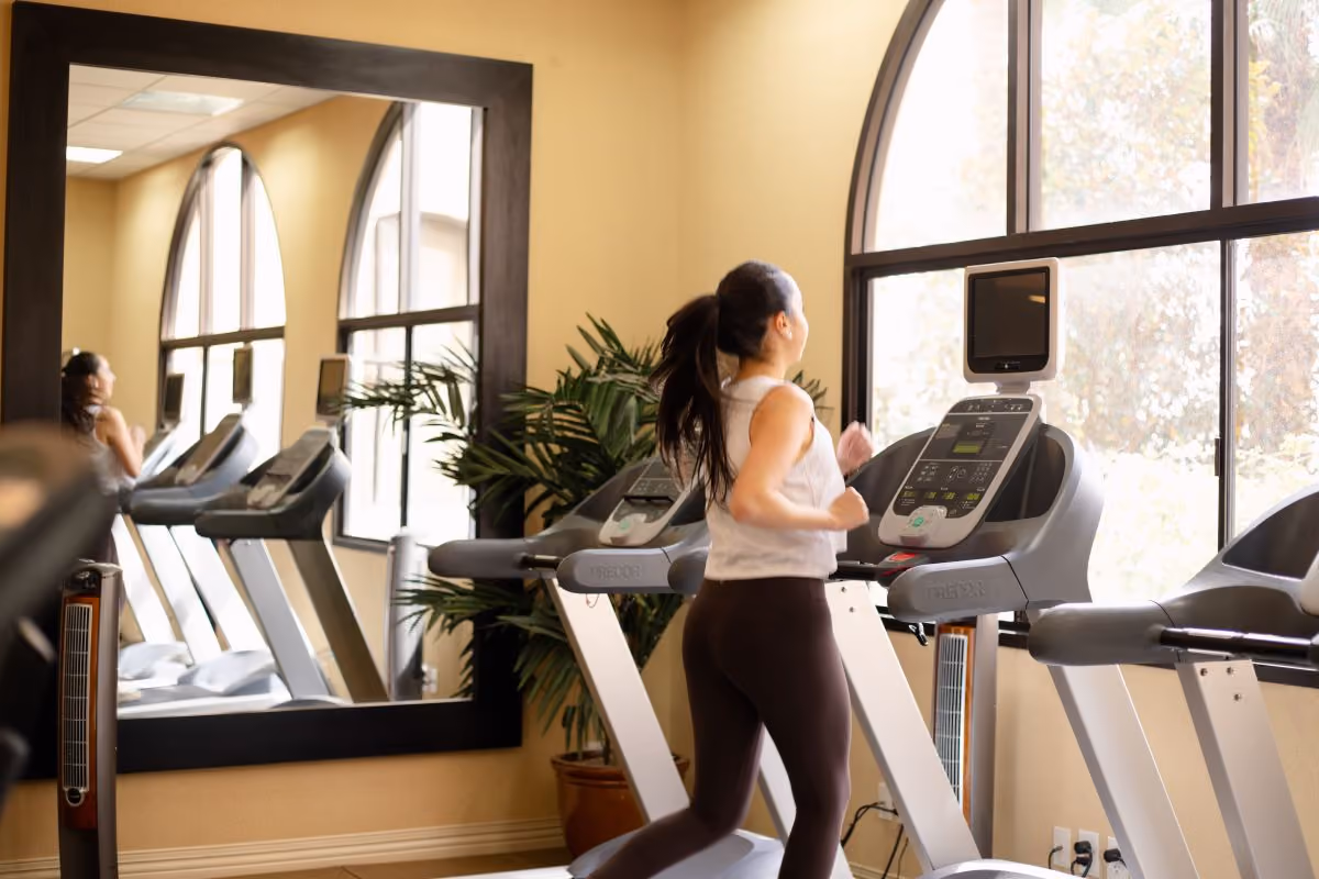 Woman on treadmill