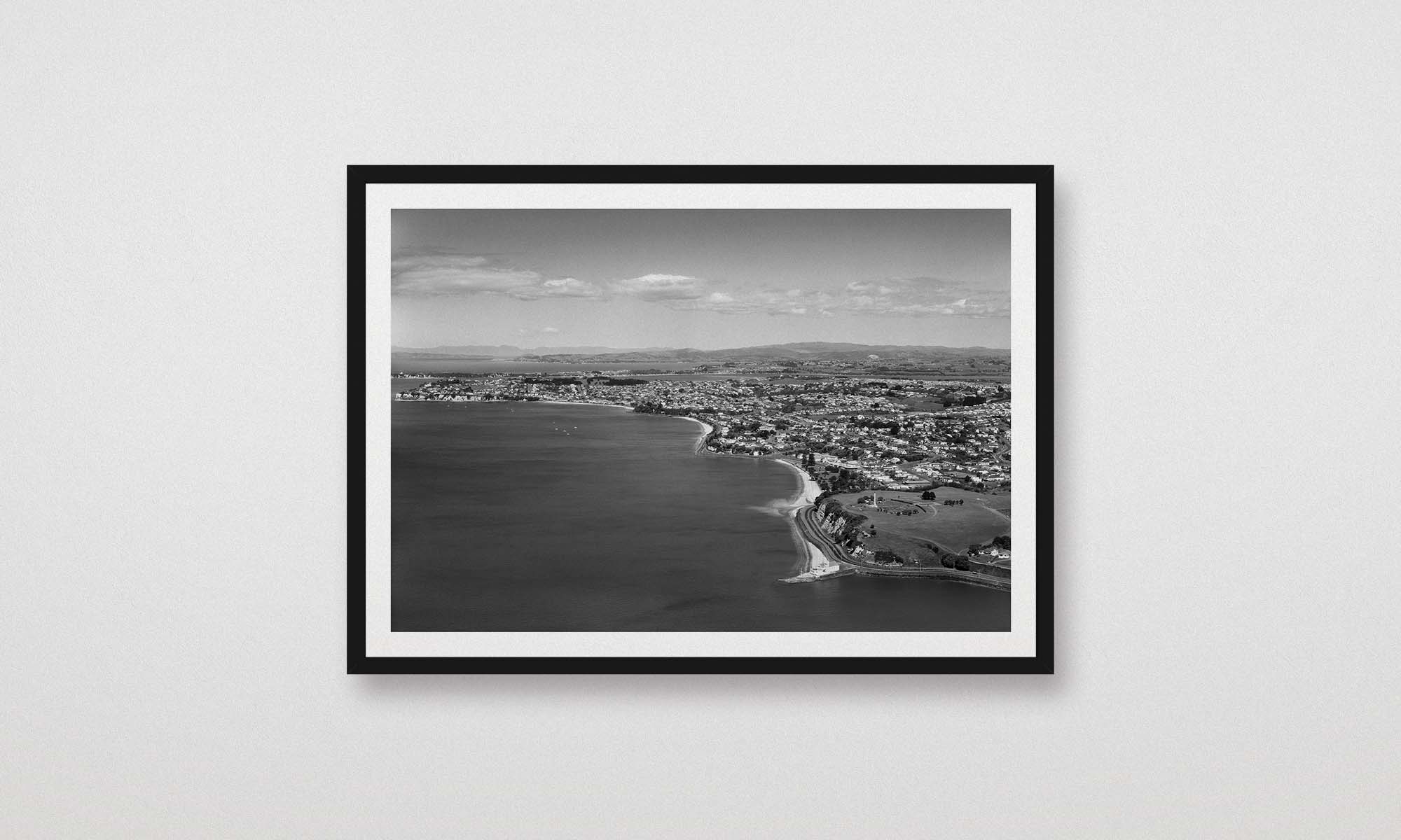 auckland-eastern-beaches-1959-whites-aviation-black-framed-poster-print