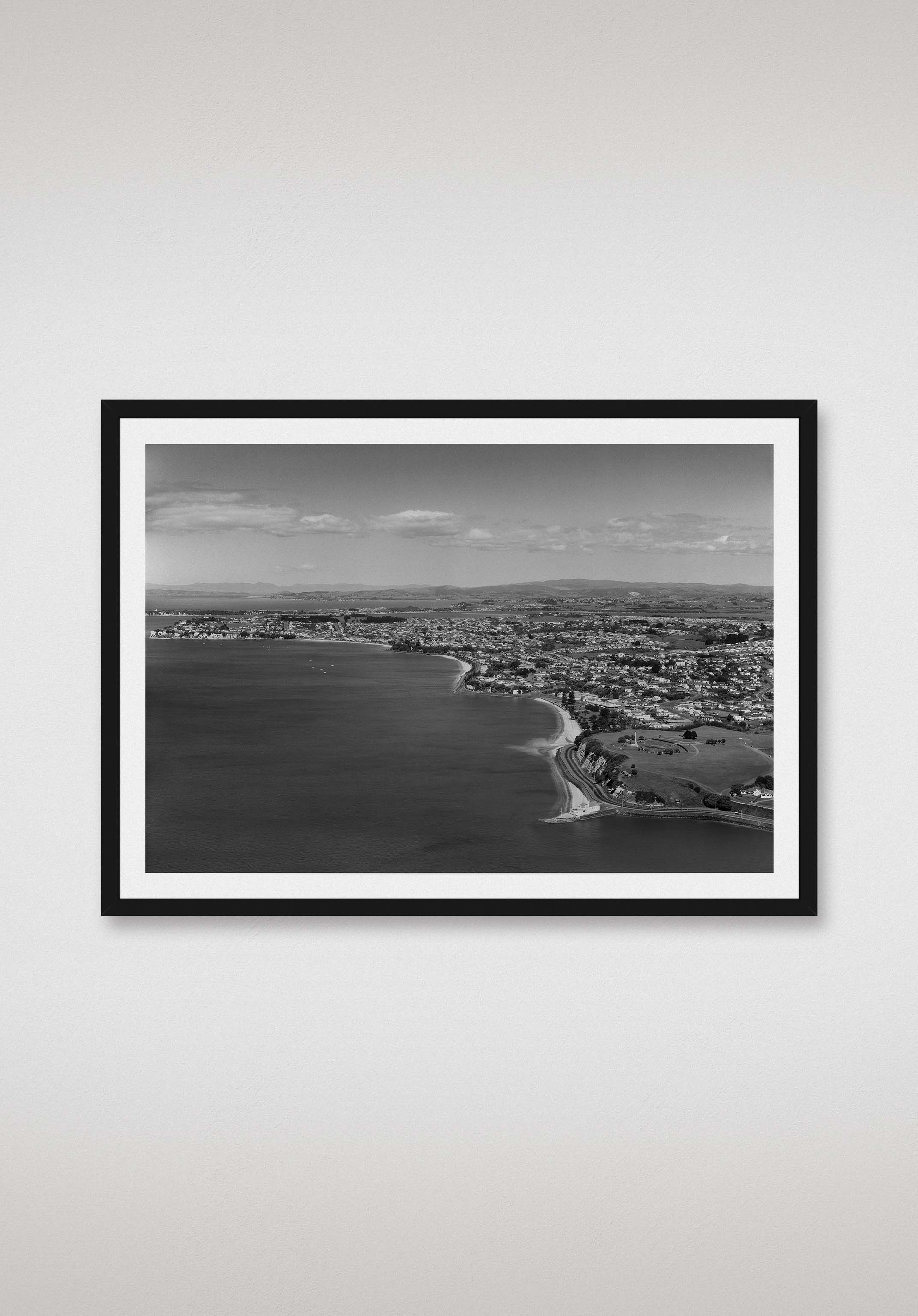 auckland-eastern-beaches-1959-whites-aviation-black-framed-poster-print