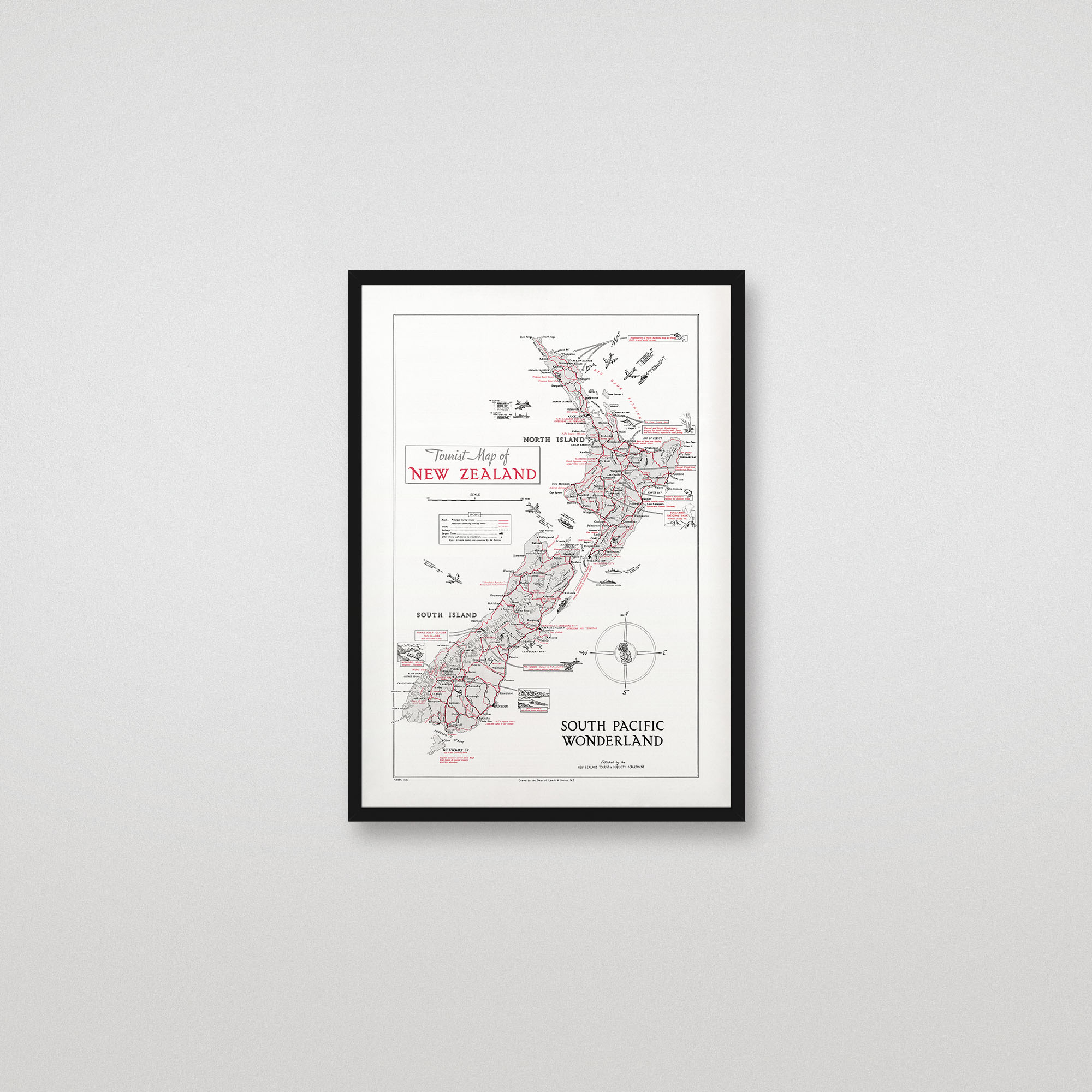 tourist-map-of-new-zealand-1972-black-framed-poster-print
