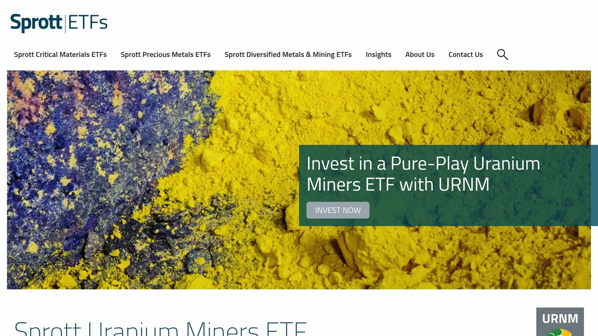 Sprott Uranium Miners ETF