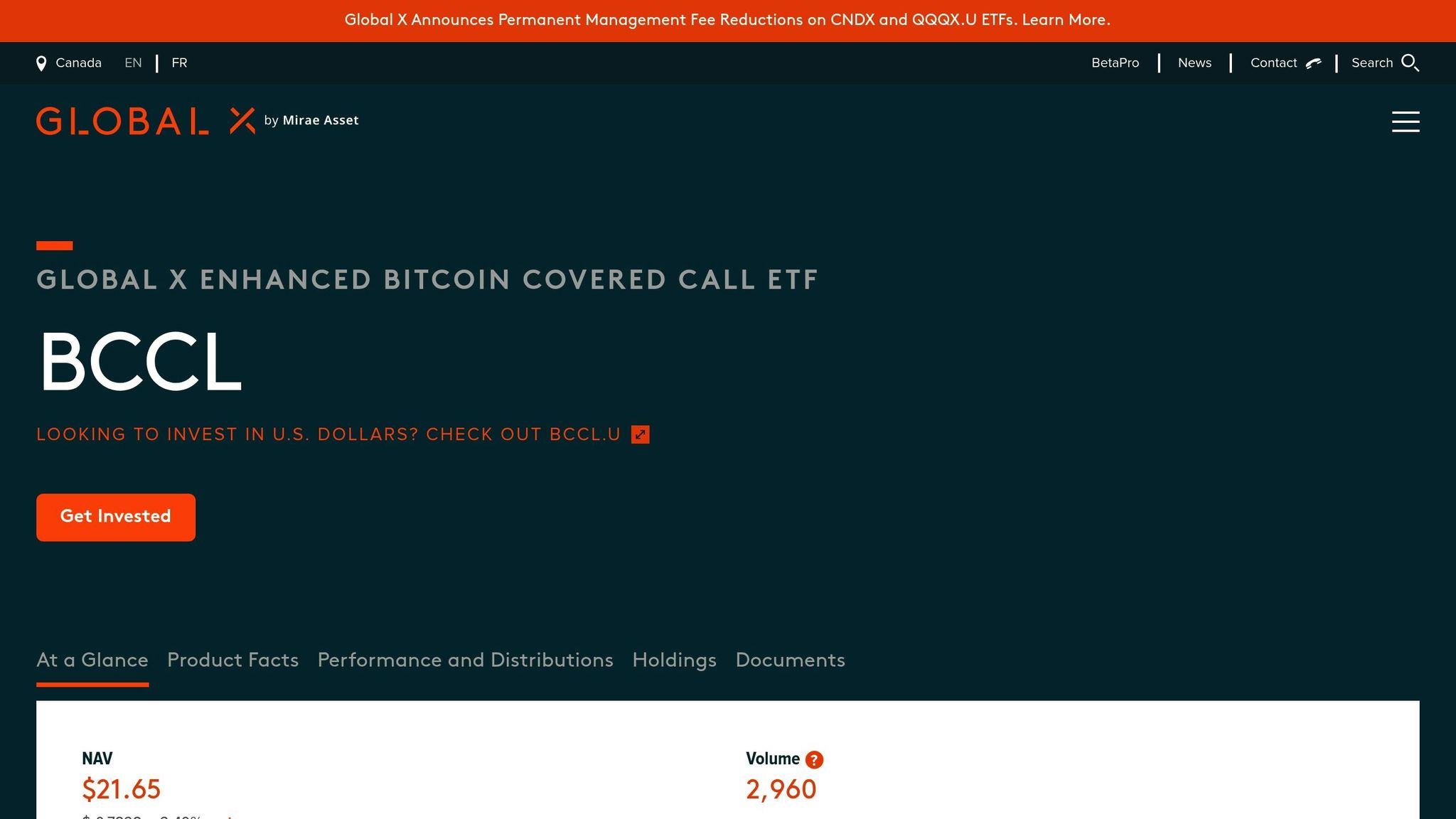 Global X Enhanced Bitcoin Covered Call ETF