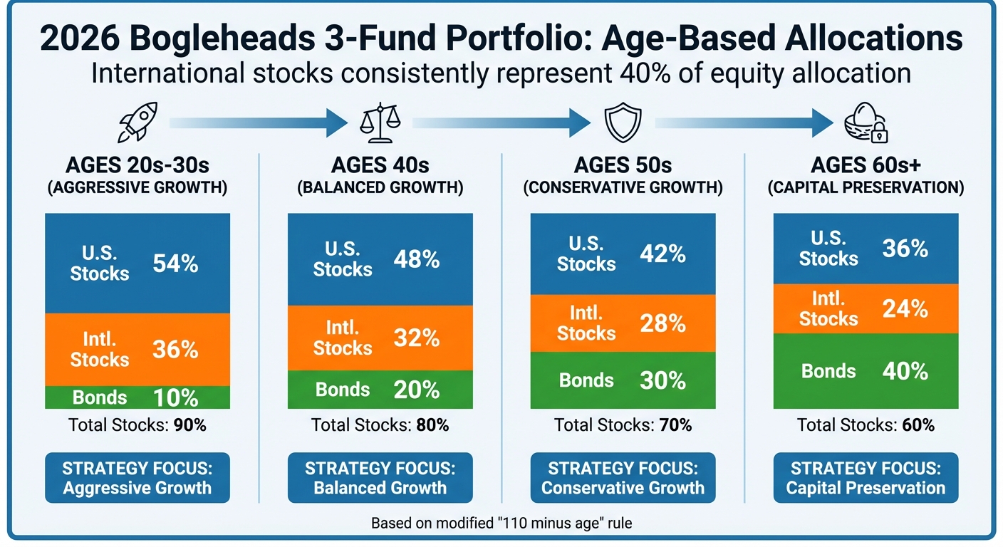 Bogleheads 3-Fund Portfolio Age-Based Allocation Guide 2026