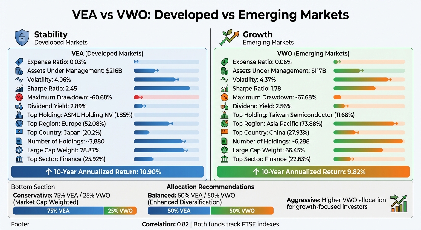 VEA vs VWO ETF Comparison: Key Metrics and Differences