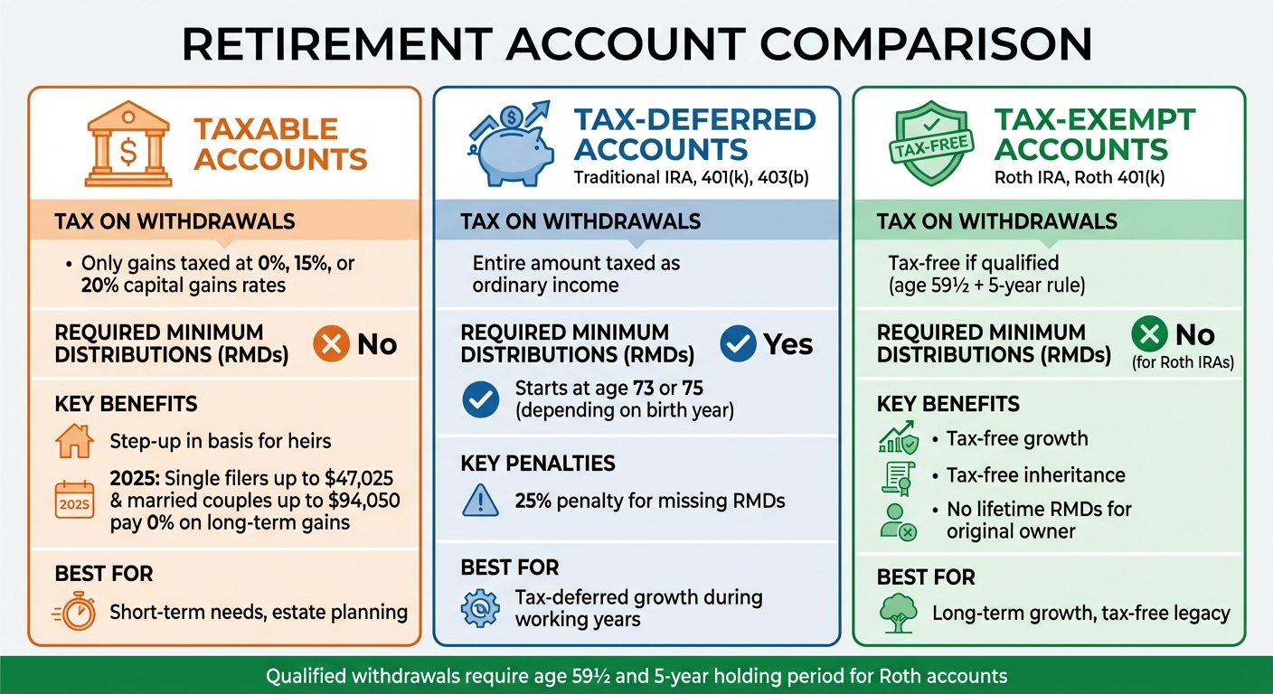 Retirement Account Types: Tax Treatment and Withdrawal Rules Comparison