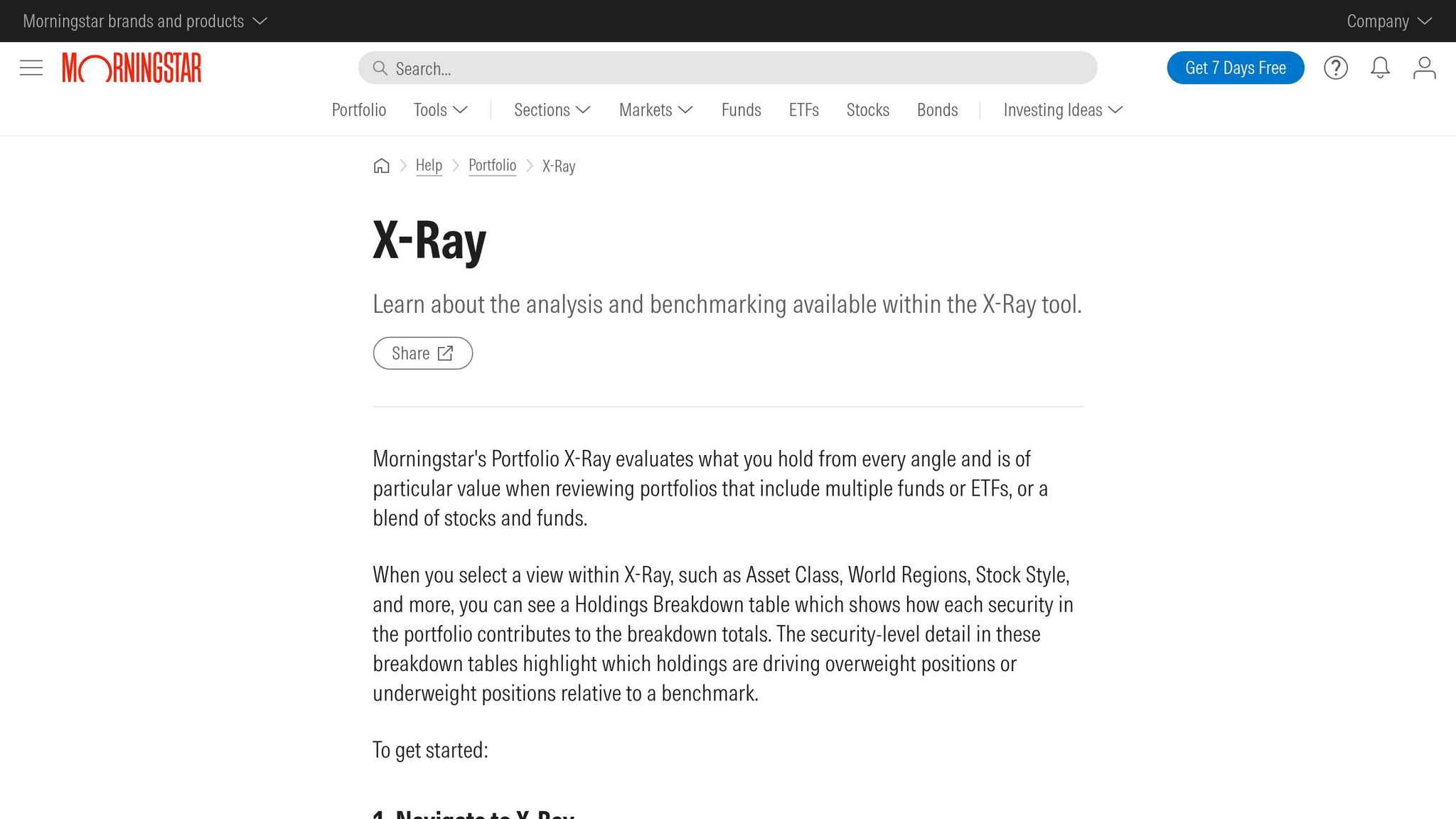 Morningstar Portfolio X-Ray