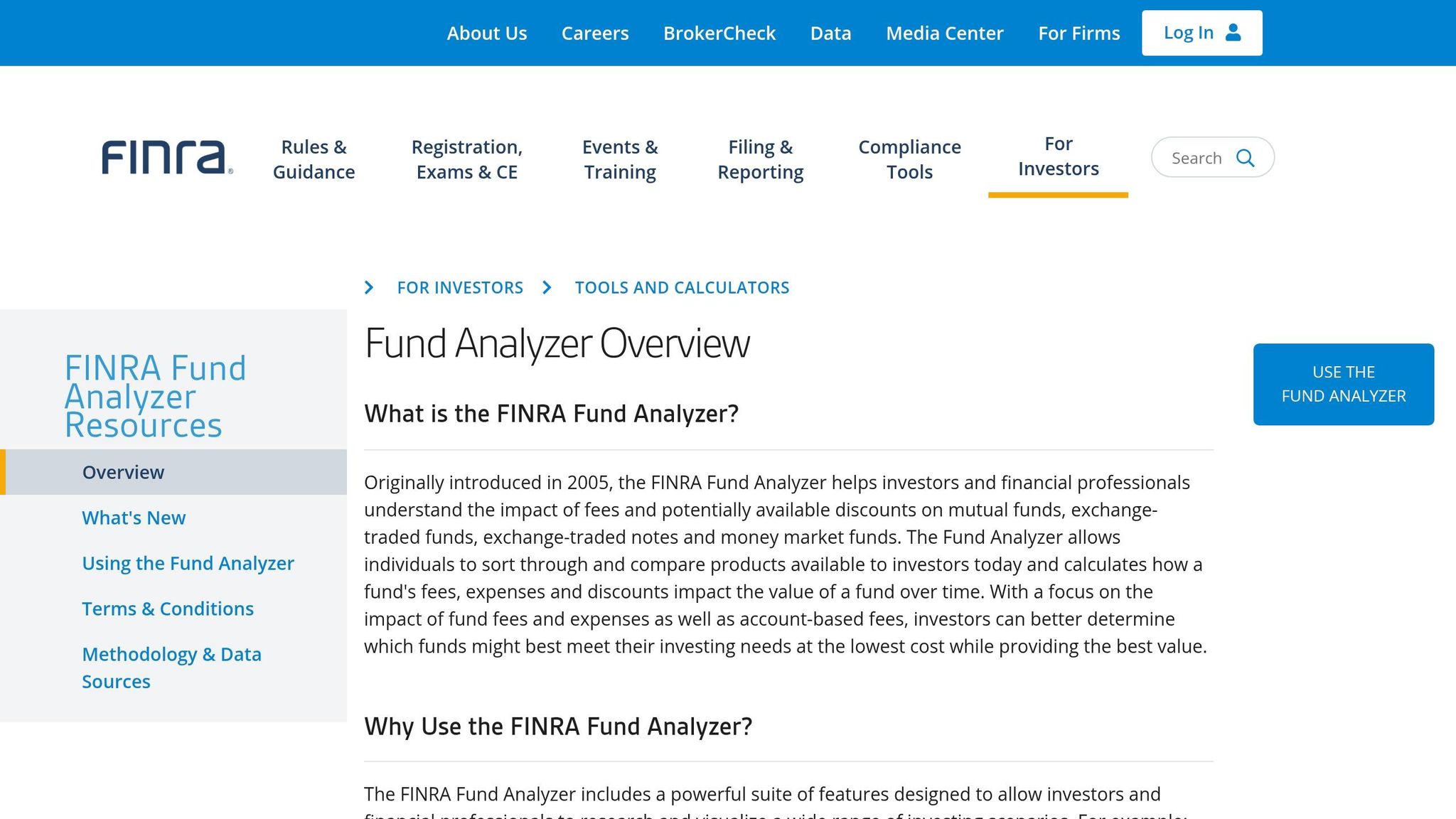 FINRA Fund Analyzer