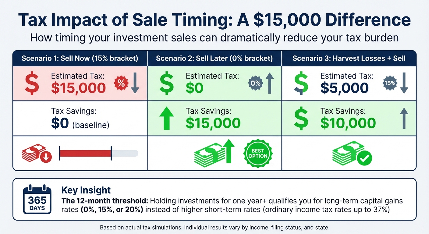Tax Impact Comparison: When to Sell Investments for Maximum Savings