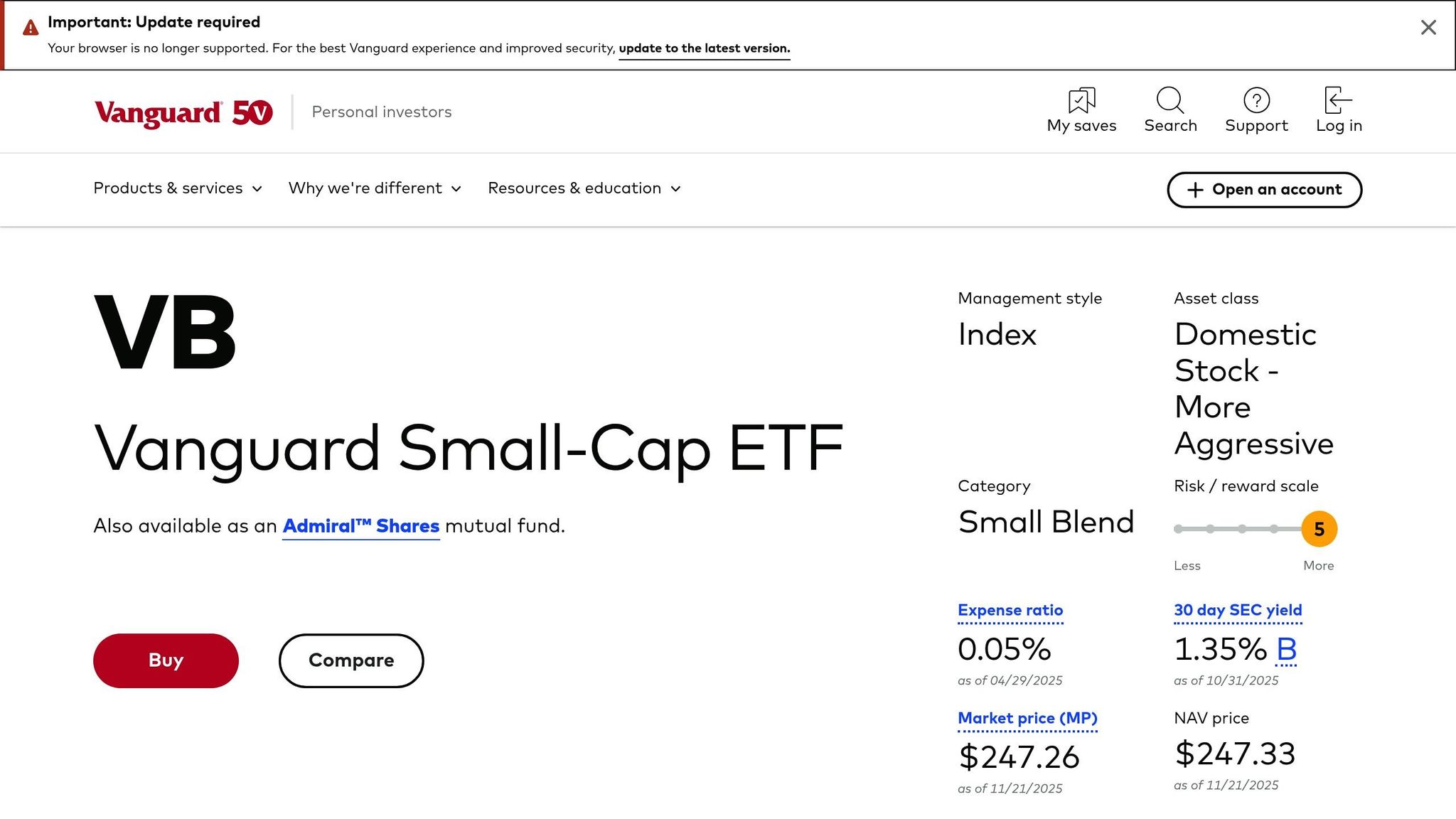 Vanguard Small-Cap ETF