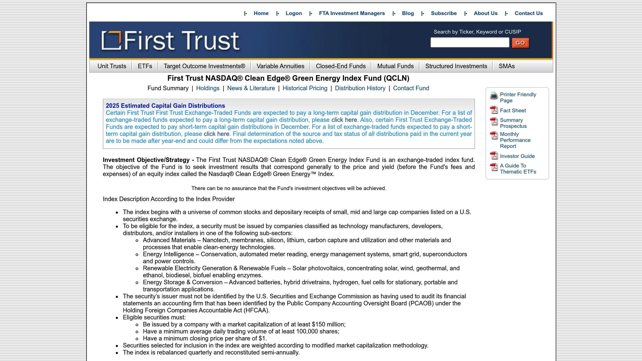 First Trust NASDAQ Clean Edge Green Energy ETF