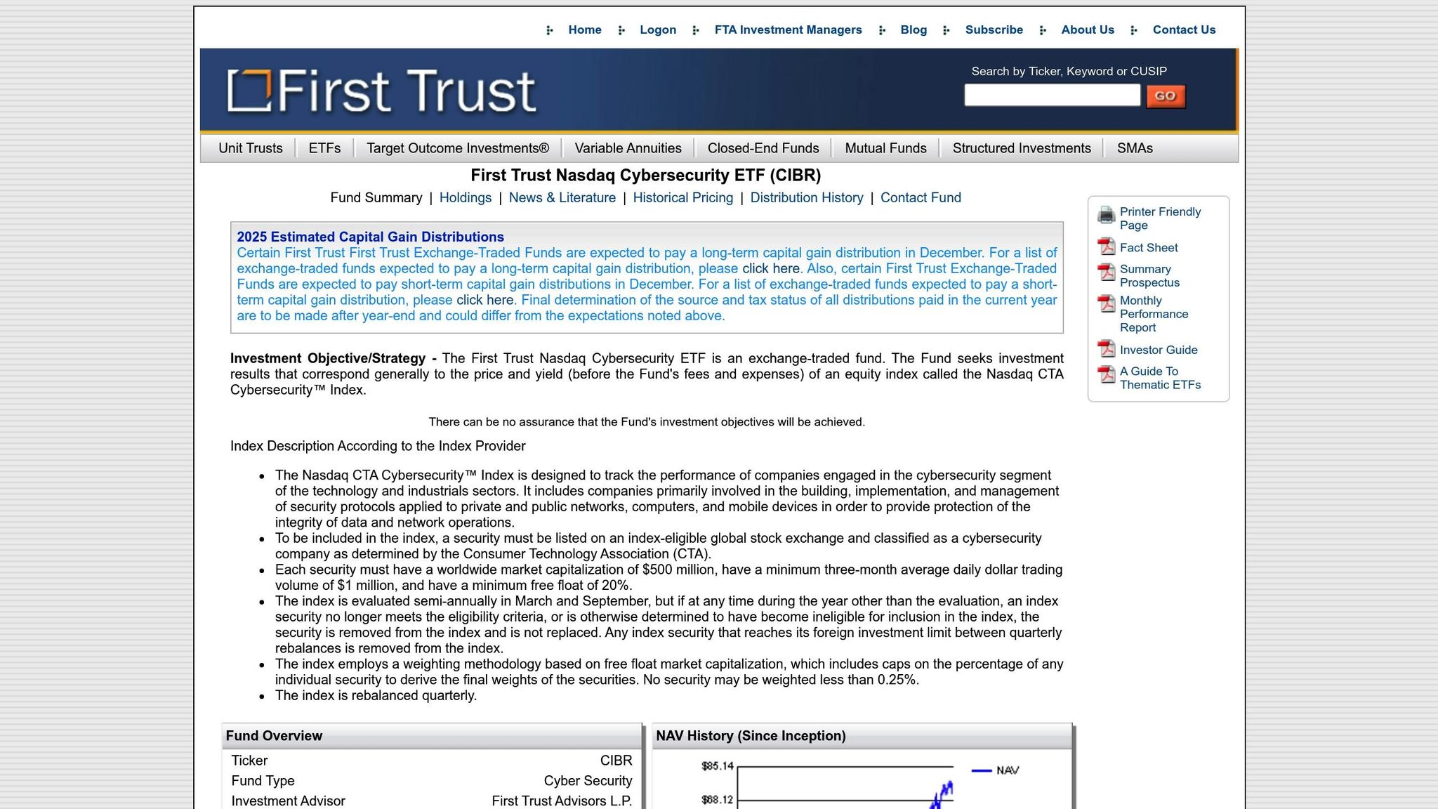 First Trust NASDAQ Cybersecurity ETF