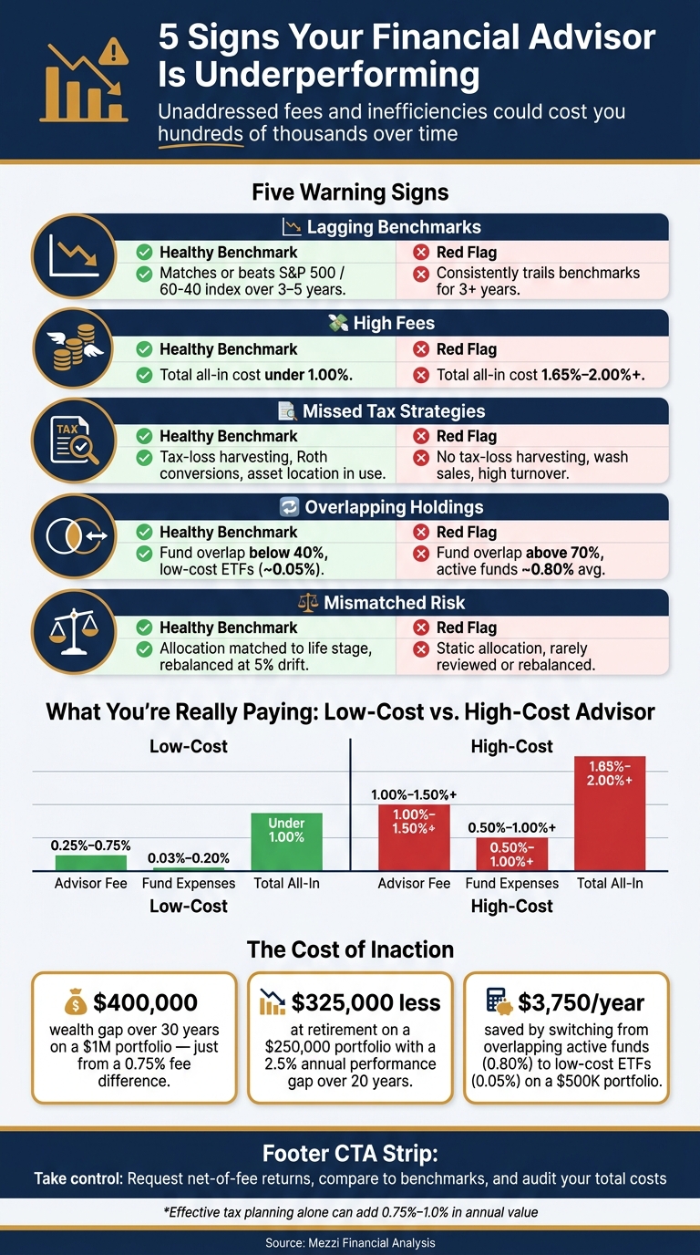 Signs Your Financial Advisor Is Underperforming: Key Warning Signs & Costs