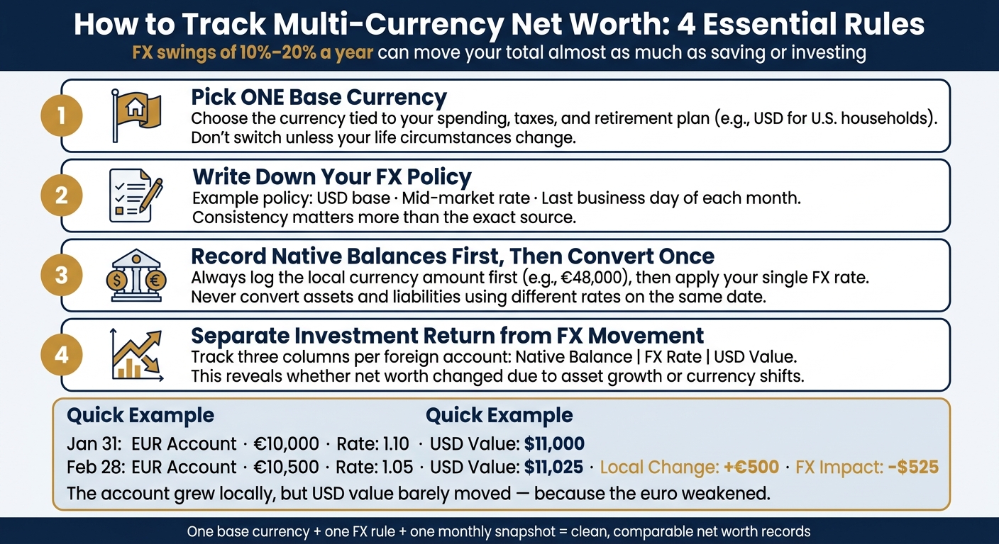 How to Track Net Worth in Multiple Currencies: 4 Key Rules