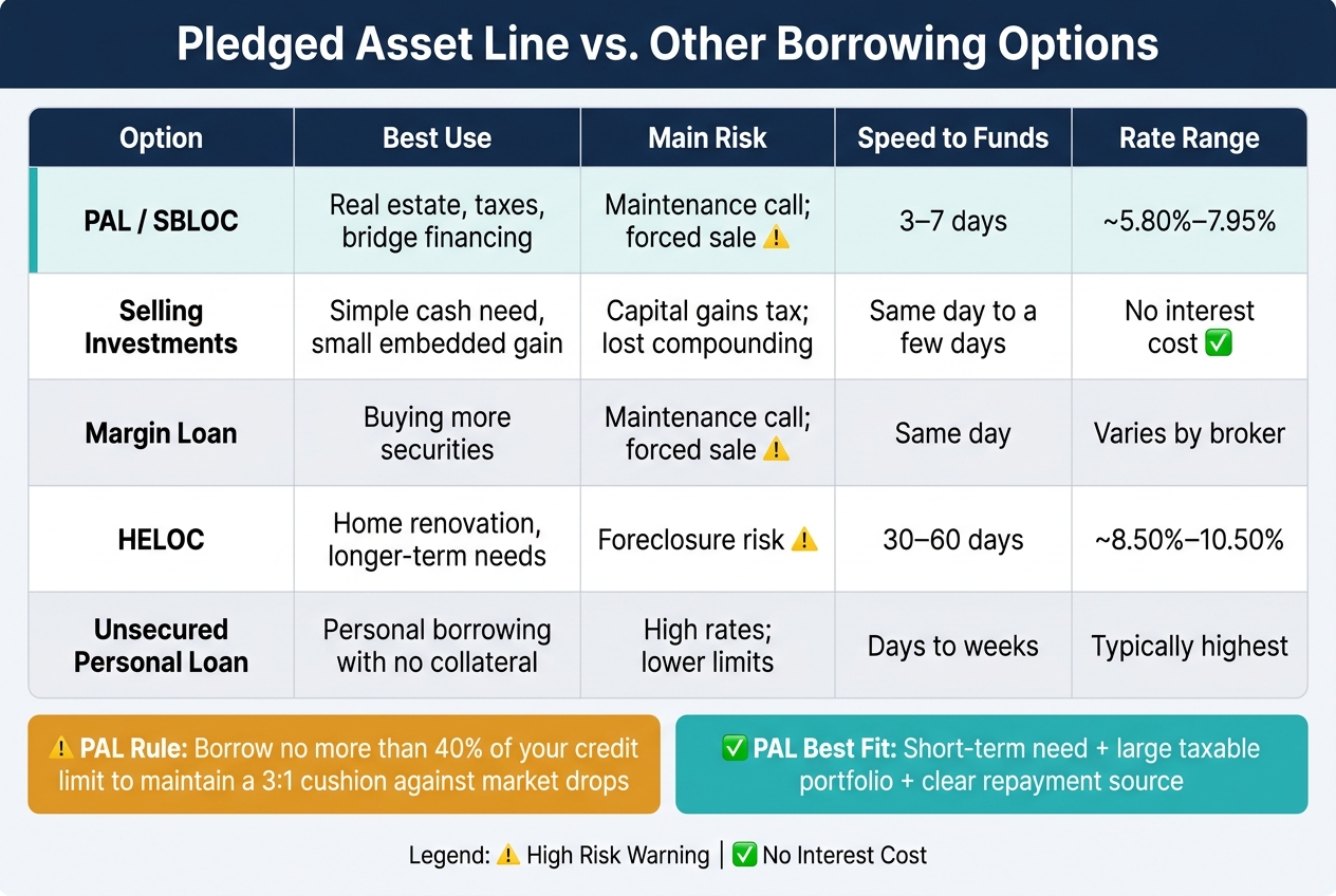 Pledged Asset Line vs. Other Borrowing Options: A Side-by-Side Comparison