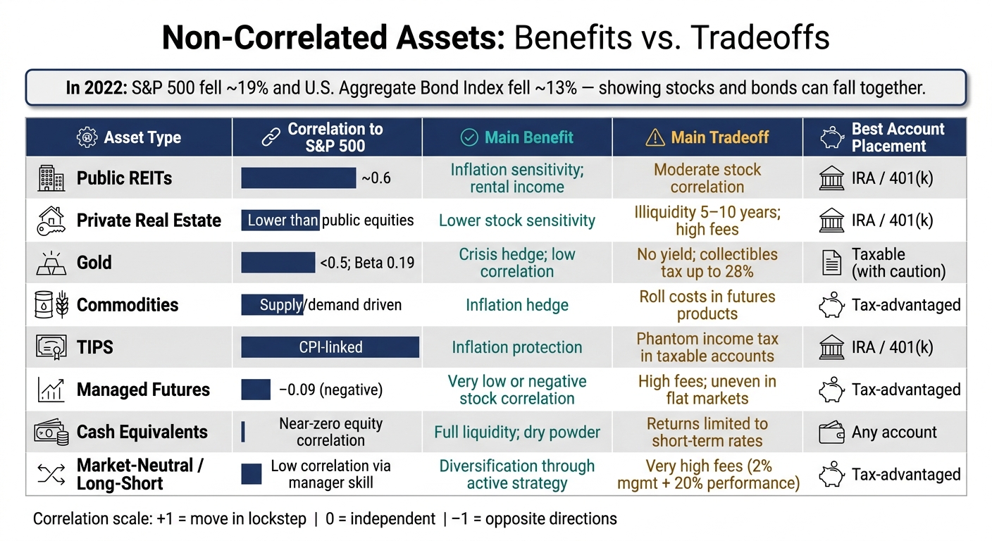 Non-Correlated Assets: Benefits vs. Tradeoffs at a Glance